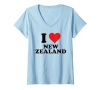 Mujer I Heart New Zealand Love Country Souvenir Themed Stuff Camiseta Cuello V
