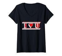 Mujer I Heart u | I Love You Hearts I Love U Loving Camiseta Cuello V