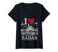 Mujer I Heart Zadar I Love Zadar Souvenir Camiseta Cuello V
