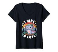 Mujer I Hike A lotl Camiseta Cuello V