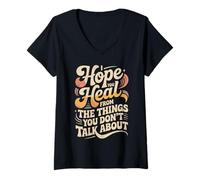 Mujer I Hope You Heal from The Things You Don't Talk About |- Camiseta Cuello V