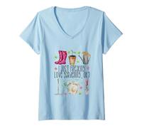 Mujer I Just Freaking Love Gardening For Garden Mom and Plant Lady Camiseta Cuello V
