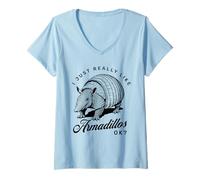 Mujer I Just Like Armadillos Ok Funny Armadillo Camiseta Cuello V