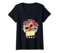 Mujer I Just Really Like Lion Dance, Okay? Camiseta Cuello V