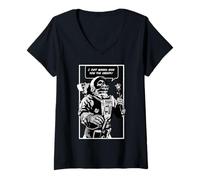 Mujer I Just Wanna Give You The Creeps Dead Goth Skull Astronauta Camiseta Cuello V