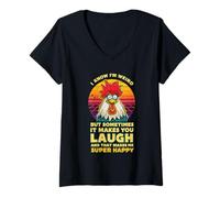 Mujer I Know I'm Weird But Sometimes It Make You Laugh - Cita Divertida Camiseta Cuello V