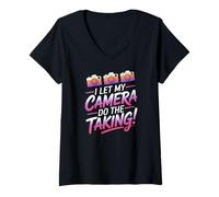 Mujer I Let my Camera do The Taking Camiseta Cuello V