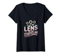 Mujer I Let MY Lens DO The Storytelling Camiseta Cuello V
