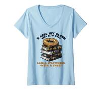 Mujer I Like MY Reads Like Newyork Bagels Everything with A Twist Camiseta Cuello V