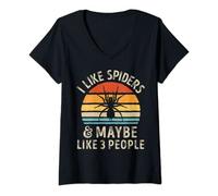 Mujer I Like Spiders and Maybe 3 People Tarantula Spider Insect Camiseta Cuello V