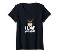 Mujer I Loaf You A Lot Starter de Masa Madre Camiseta Cuello V