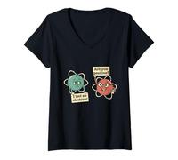 Mujer I Lost an Electron Are You Positive Juego de Palabras de Ciencia Vintage Camiseta Cuello V