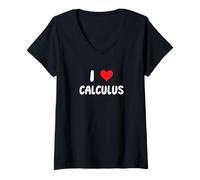 Mujer I Love Calculus - Corazón - Matemáticas Profesor Profesor Camiseta Cuello V