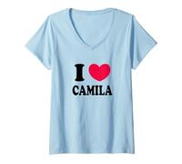 Mujer I Love Camila Camiseta Cuello V