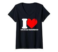 Mujer I Love Ciudad Rodrigo Camiseta Cuello V