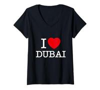 Mujer I Love Dubai, Dubai Illustration Novelty Graphic Designs Camiseta Cuello V