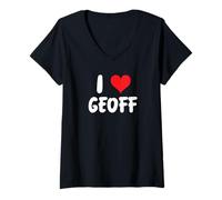 Mujer I Love Geoff - Corazón Camiseta Cuello V