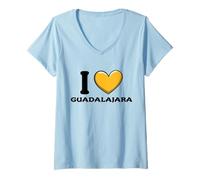 Mujer I Love Guadalajara México Camiseta Cuello V