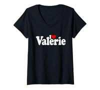 Mujer I Love Heart Valerie Nombre Personalizado EN UNA tee Camiseta Cuello V