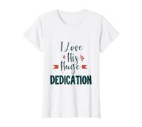Mujer I Love His Huge Dedication Cute Couple Relationship Quote Camiseta gráfica económica