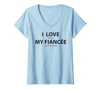 Mujer I Love it When My Fiancée Lets Me Go Golf Funny Camiseta Cuello V