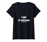 Mujer I Love It When My Girlfriend Lets Me Play Video Games Camiseta Camiseta Cuello V