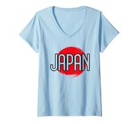 Mujer I Love Japan Flag Japonés Travel Tourist Camiseta Cuello V