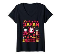 Mujer I Love Japan Folklore, Nature & Culture Japan Graphic Design Camiseta Cuello V