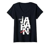 Mujer I Love Japan, Retro Vintage Japan Illustration Fashion Camiseta Cuello V