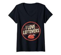 Mujer I Love Leftovers Cocina de Comida cocinera práctica - Camiseta Cuello V