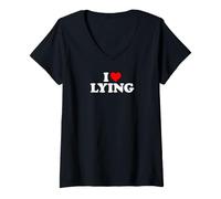 Mujer I Love Lying Camiseta Cuello V