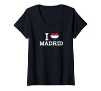 Mujer I Love Madrid Funny Netherlands Flag Prank Joke Gag Novelty Camiseta Cuello V