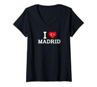 Mujer I Love Madrid Funny Turkish Flag Prank Joke Gag Cool Novelty Camiseta Cuello V