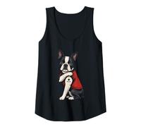 Mujer I Love Mom Tattoed Dog Mama Boston Terrier Dueño Amante de los Perros Camiseta sin Mangas