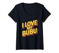 Mujer I Love My BuBu, Parejas románticas, Aniversario a Juego Camiseta Cuello V