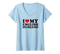 Mujer I Love My English Husband Camiseta Cuello V
