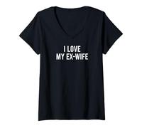 Mujer I Love My Ex-Wife Camiseta Cuello V