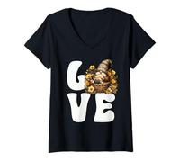 Mujer I Love My Frenchie Dad Gnome Graphic For French Bulldog Mom Camiseta Cuello V