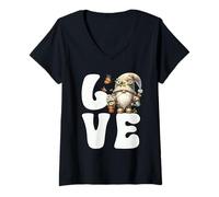 Mujer I Love My Garden Gnomes With Daisy Flowers And Butterflies Camiseta Cuello V