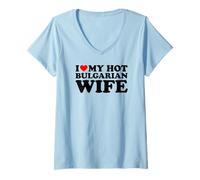 Mujer I Love My Hot Bulgarian Wife Camiseta Cuello V