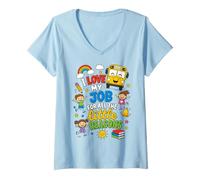 Mujer I Love My Job For All The Little Reasons Bus Driver Camiseta Cuello V