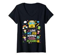 Mujer I Love My Job For All The Little Reasons Bus Driver Camiseta Cuello V
