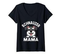 Mujer i Love my Mini Schnauzer Ropa tetro Schnauzer Camiseta Cuello V