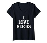 Mujer I Love Nerds Camiseta Cuello V