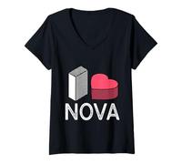 Mujer I Love Nova Nombre Personalizado Nova Camiseta Cuello V