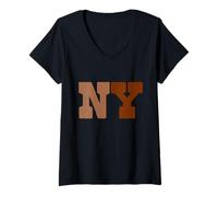 Mujer I Love NYC, Cool New York City Illustration Graphic Designs Camiseta Cuello V