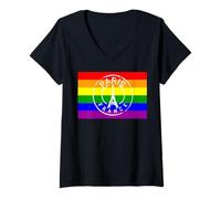 Mujer I Love Paris France Pride Camiseta Cuello V