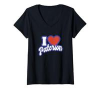 Mujer I Love Paterson Nueva Jersey Camiseta Cuello V
