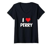 Mujer I Love Perry - Corazón Camiseta Cuello V