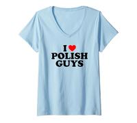 Mujer I Love Polish Guys Camiseta Cuello V
